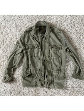 Lucky Brand Olive Military Utility Jacket — Men's Medium